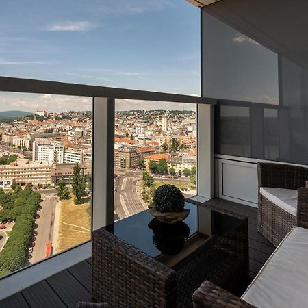 Panorama - Sunset And Castle View, 22Nd Floor, Garage, Ac Bratislava Exterior foto